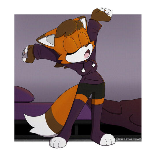 Cinder's Morning Stretch, 2024