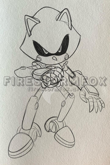Metal Sonic Sketch, 2023