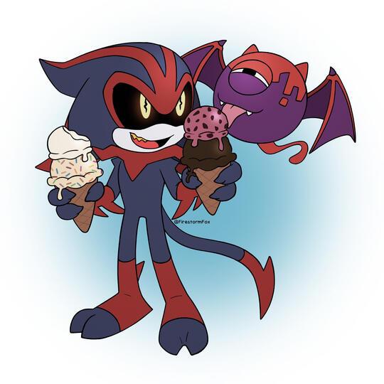 Eclipse and Bug Eye with Ice Cream, 2025