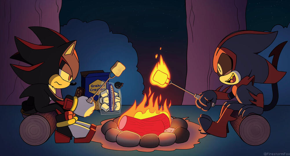 Shadow and Eclipse Make S'mores, 2025