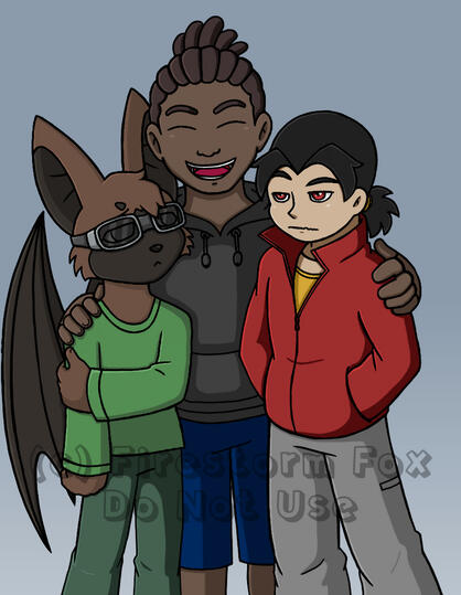 Marcus, Zeke, and Nox; 2018